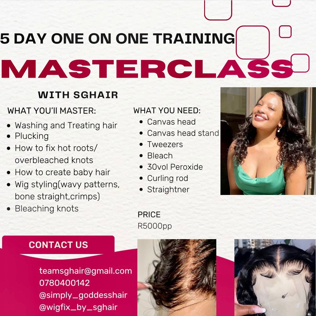 Masterclass book a 5 day one on one wig styling class Simply